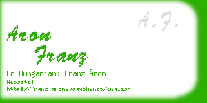 aron franz business card