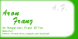 aron franz business card